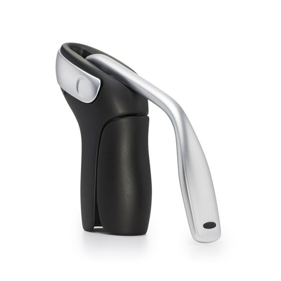 OXO Steel Vertical Lever Grip Corkscrew Smooth Gliding Wine Bottle Cork Opener