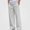 White, variant on HOMADLES Men's Solid Color Pants Straight Leg Elastic Waist Flat Pants Side Pockets Casual Pants Light Blue Size L
