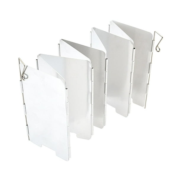 Aleación de aluminio 9 placas Estufa de gas plegable para campamento Escudo contra Camping Senderismo Picnic Cocina Cocina Quemador de