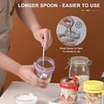 thumbnail image 4 of 4 Pack Overnight Oats Containers with Lids and Spoons, 16 oz Glass Mason Overnight Oats Jars, Large Capacity Airtight Jars for Milk, Cereal, Fruit 4 colors 4 colors, 4 of 5