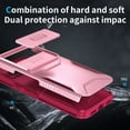 thumbnail image 7 of Allyechgroup Google Pixel 8a Case, Sliding Camera Lens Protective Heavy Duty Shockproof Anti-Scratch Bumper Protective Phone Case for Google Pixel 8a, Pink, 7 of 7