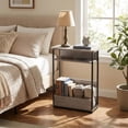 thumbnail image 6 of ZEXVIDA Indoor Modern Storage MDF Rectangular End Table, Oak, 6 of 11