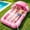 Pink, variant on Inflatable Tanning Pool Lounger Float with Sprinkler & Canopy UPF50+, 77" x 48" Extra Large Tanning Pool Float for Adults, Sunbathing Water Lounge Bed with Pillow & Cup Holder for Backyard & Pool