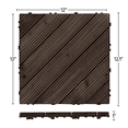 thumbnail image 4 of Alden design 12" x 12" Interlocking Wood Flooring Tiles for Indoor & Outdoor, 27pcs, Black, 4 of 10