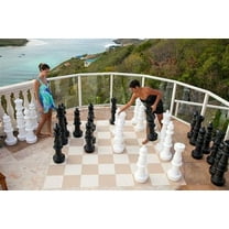 MegaChess Mega Chess Sets Giant Games for Families, Black & White, 37" King