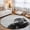 Gray, variant on Gorilla Portrait Washable Area Rug 6 x 9 ft Animal Minimalist Modern Black White Soft Non Slip Rugs Stain Repellent Indoor Felt Carpet for Living Dining Room Bedroom Home Office