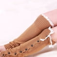 thumbnail image 2 of lnmuld Cute Leg Warmers Women's Knit Leg Warmer Socks with Decorative Lace Trim and Secure Button Closure for Cozy Comfort Size:One Size, 2 of 4