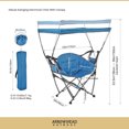 thumbnail image 5 of ARROWHEAD OUTDOOR Folding Swinging Hammock Camping Chair, w/ Canopy, Cup Holder, Storage Pouch, Carrying Bag, Blue, 5 of 7