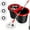 Black/Red, variant on Spin Mop and Bucket with Wringer Set, 360° Spinning Mop Bucket System with 3 Microfiber Mop Replacement Heads and 61" Stainless Steel Adjustable Handle for Floor Cleaning (20QT)