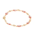 thumbnail image 3 of Pulsera Esclava Ojo Turco 5mm Unisex 20cm Chapa de Oro 18k rojo Unitalla Ametrinaa, 3 of 6