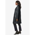 thumbnail image 3 of Jessica London Women's Plus Size Leather Swing Coat, 3 of 6