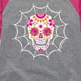 thumbnail image 3 of Barbie - Dia De Muertos Skull - Toddler And Youth Girls Raglan Graphic T-Shirt, 3 of 4