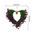 thumbnail image 2 of Gqtwoy Simulated Heart-shaped Flower Wreath, Outdoor Decoration, Wedding Festival Decor, Realistic Floral Arrangement, Versatile Home Accents, 2 of 6