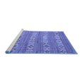 thumbnail image 2 of Ahgly Company Machine Washable Indoor Round Abstract Blue Contemporary Area Rugs, 6' Round, 2 of 4