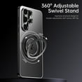 thumbnail image 6 of Heavy Duty Phone Case for Samsung Galaxy S25 Ultra,Shockproof Galaxy S25 Ultra Case with 360° Swivel Ring Kickstand,Magnetic Galaxy S25 Ultra Cover Compatible with Car Mount Camera Protection,Titanium, 6 of 12