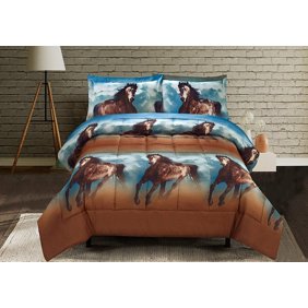 Wpm World Products Mart 7 Piece Rustic Comforter Set Brown Beige