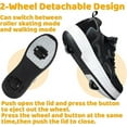 thumbnail image 3 of Cyiecw Roller Skate Shoes for Kids Boys Girls Rechargeable Wheels Sneakers Fashion Roller Wheeled, 3 of 6