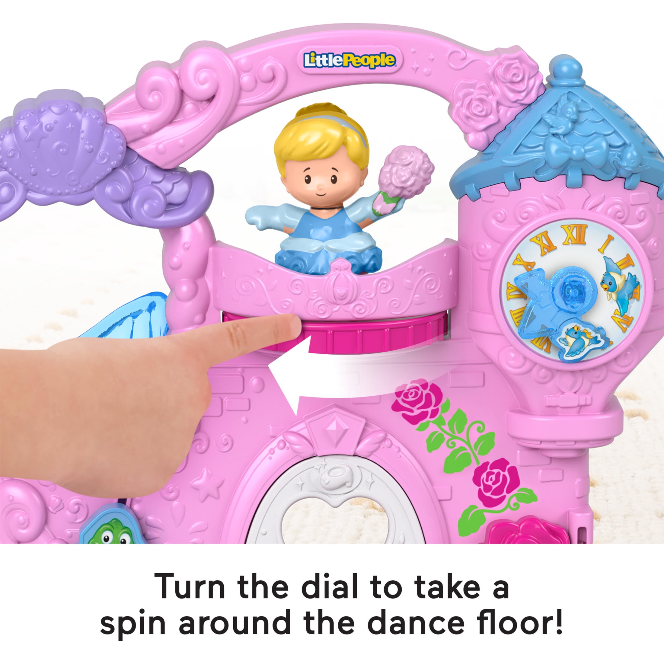 Disney Princess Play & Go Castle Little People Portable Playset & 2 Figures for Toddlers