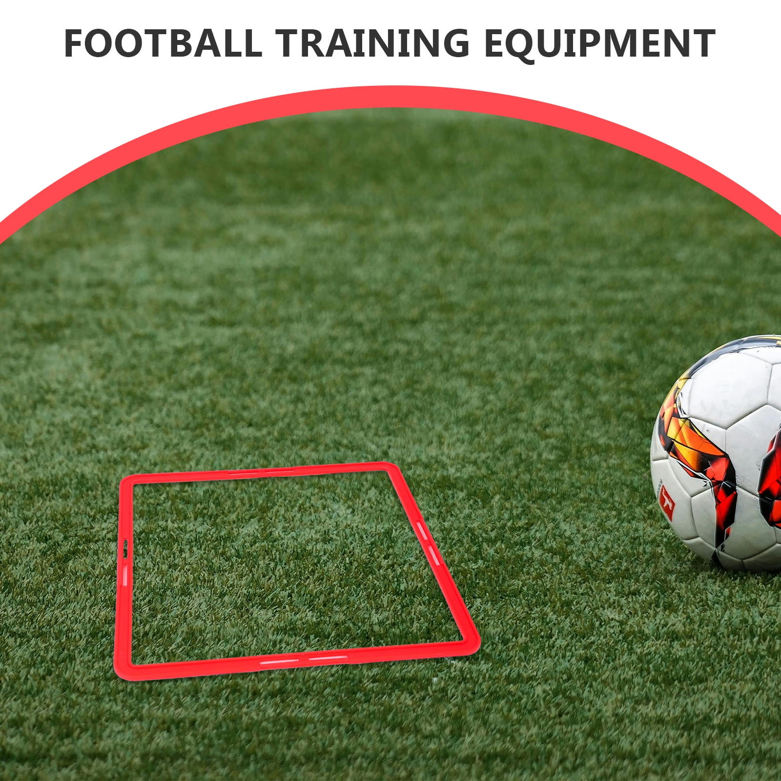 LOLIPPYY 6Pcs Multi-Function Red Agility Rings for Soccer Football Speed and Agility Training