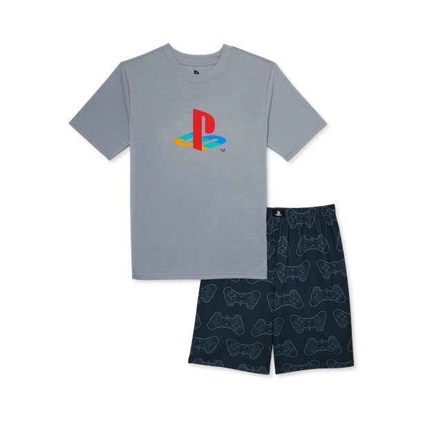 PlayStation Boys Graphic Print Pajama Set, 2Piece, Sizes 412