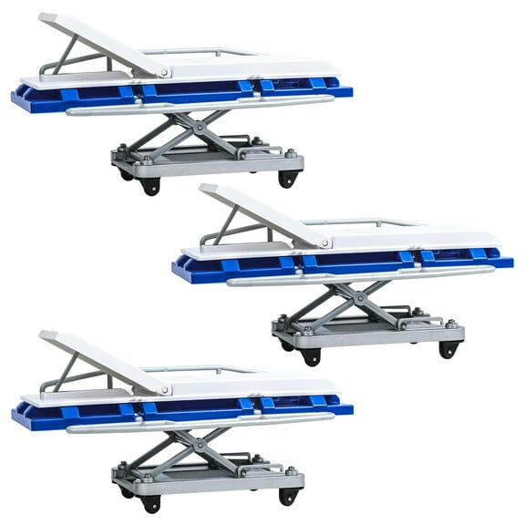 Set of 3 Blue and White Deluxe Moving Stretchers for WWE Wrestling Action Figures