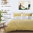thumbnail image 3 of 3 Piece Orange Yellow Ombre Duvet Cover Set Queen Size,Microfiber Comforter/Quilt Cover with Corner Ties and 2 Pillowcases,Modern Abstract Art Gradient Aesthetics Soft Bedding with Zipper Closure, 3 of 8