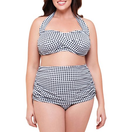 High waisted bikini plus size walmart