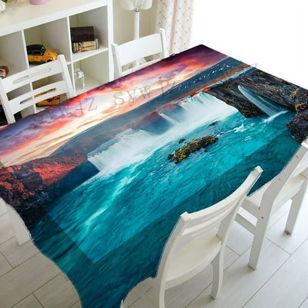 

Beautiful Scenery Pattern Waterproof Tablecloth Creative Home r Tablecloth Suitable for Party Festival ration TV Cover