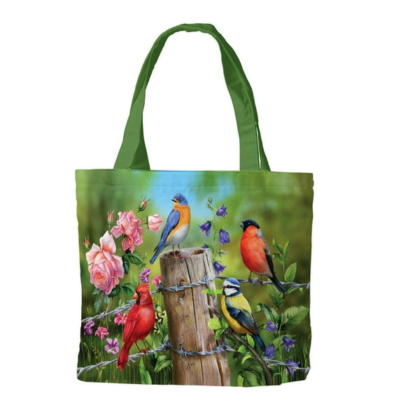 Briarwood Lane Fence Post Birds Spring Canvas Tote Bag