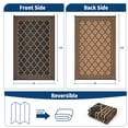 thumbnail image 6 of HIWEAVER 8' x 10' Black/Brown Outdoor Rug PP Plastic Straw Woven Waterproof Patio Rug with Border Portable Outside Carpet for Balcony Deck Picnic Garden Decor, 6 of 8
