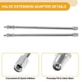 thumbnail image 3 of Extensión de válvula de llanta de 200 mm con removedor de núcleo de válvula y anillos de sellado, extensor de vástago de válvula de cobre universal, 3 of 6