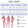thumbnail image 5 of Aivtalk Teddy Leather Bodysuit for Womens Wet Look Catsuit Shiny Glossy High Cut leotard Ladies Thong Bodycon Jumpsuit Valentine's Day Long Sleeve Zipper Clubwear M Pink, 5 of 7