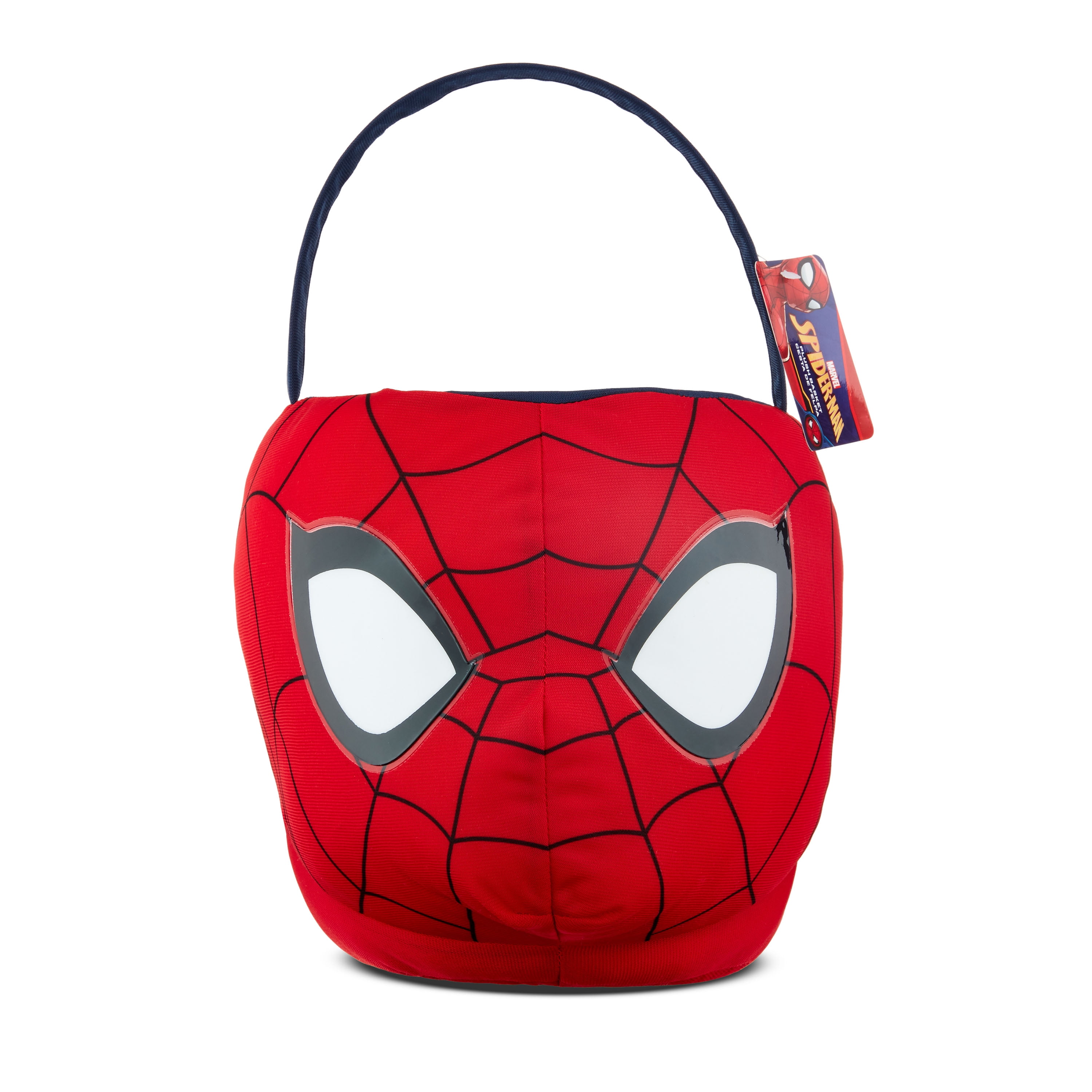 Marvel Spiderman Red Plush Easter Basket by Ruz, 8 inches Tall