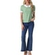 thumbnail image 2 of INSPIRAR CHIC Blusas de Manga Corta con Cuello Peter Pan en Contraste y Lunares XL Verde Polvoriento, 2 of 6