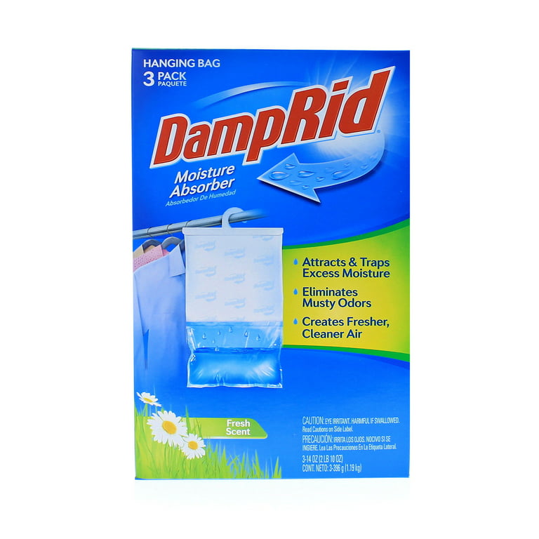 DampRid Fresh Scent Hanging Moisture Absorber, 3 Pack 