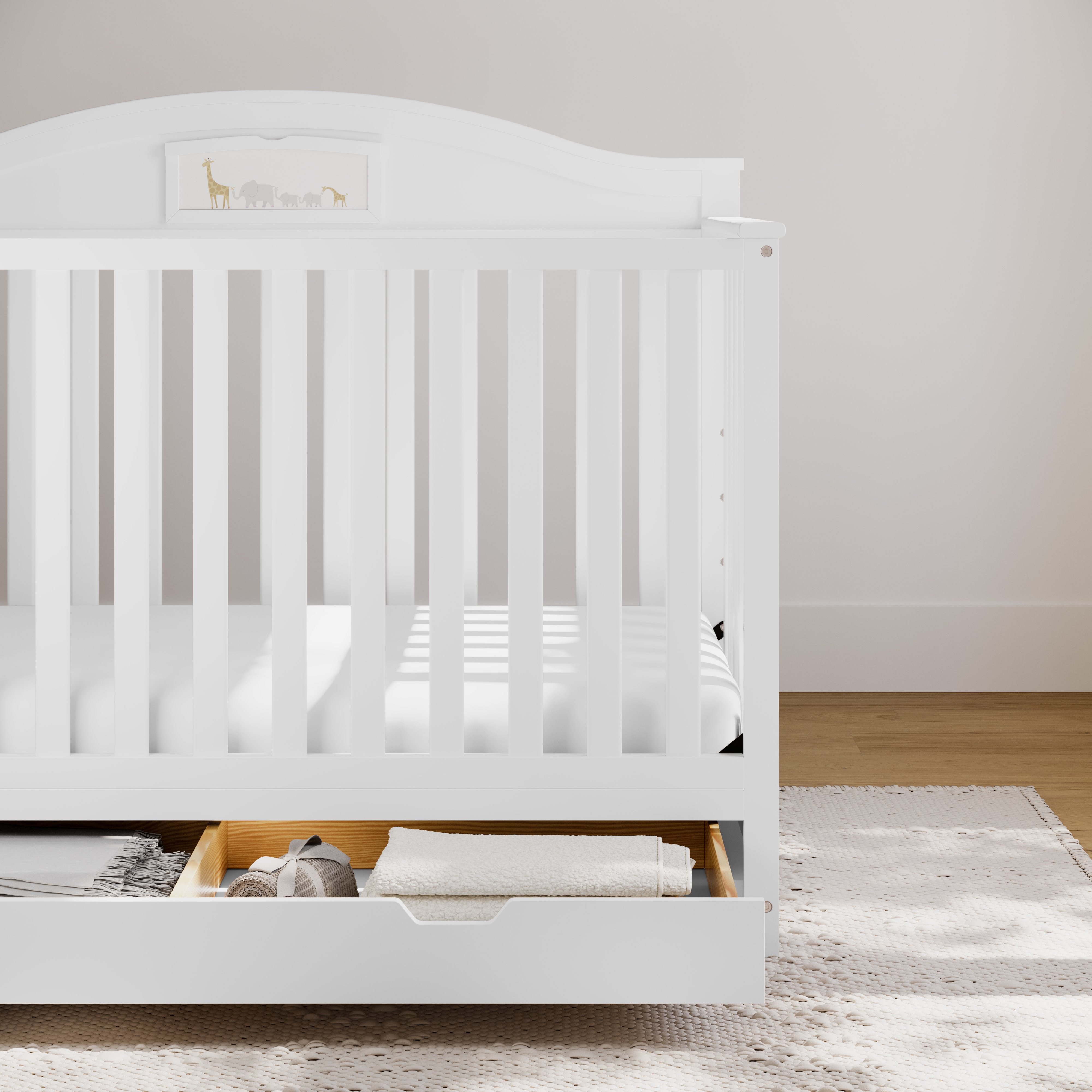 Graco Story 5-in-1 Convertible Baby Crib with Drawer, White - image 5 of 19