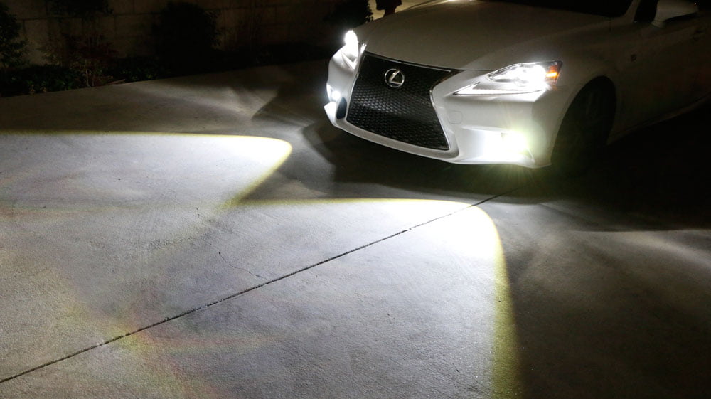 Non F-Sport JDM Tri-Projector High Power LED Fog Light Kit For 17-20 Lexus IS