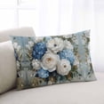 thumbnail image 2 of White Spring Floral Throw Pillow Cover 16 x 24 Inch Decorative Pillow Cover Pastoral Flowers Modern Oil Painting Lumbar Pillowcase Seasonal Rectangle Cushion Case for Couch Sofa Bed Living Room, 2 of 7