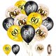 thumbnail image 1 of PIX-LINK Globos de cumpleaños 60, 30 unidades, globos de oro negro de 12 pulgadas, globos de confeti de látex, suministros de decoración para fiestas de 60 años lyd modelStyleType, 1 of 7