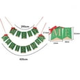 thumbnail image 6 of WRISTBIQUE 1 Set Festive Banner for Christmas Party Decoration Green Linen Square 11.8x5.3x0.04in, 6 of 8