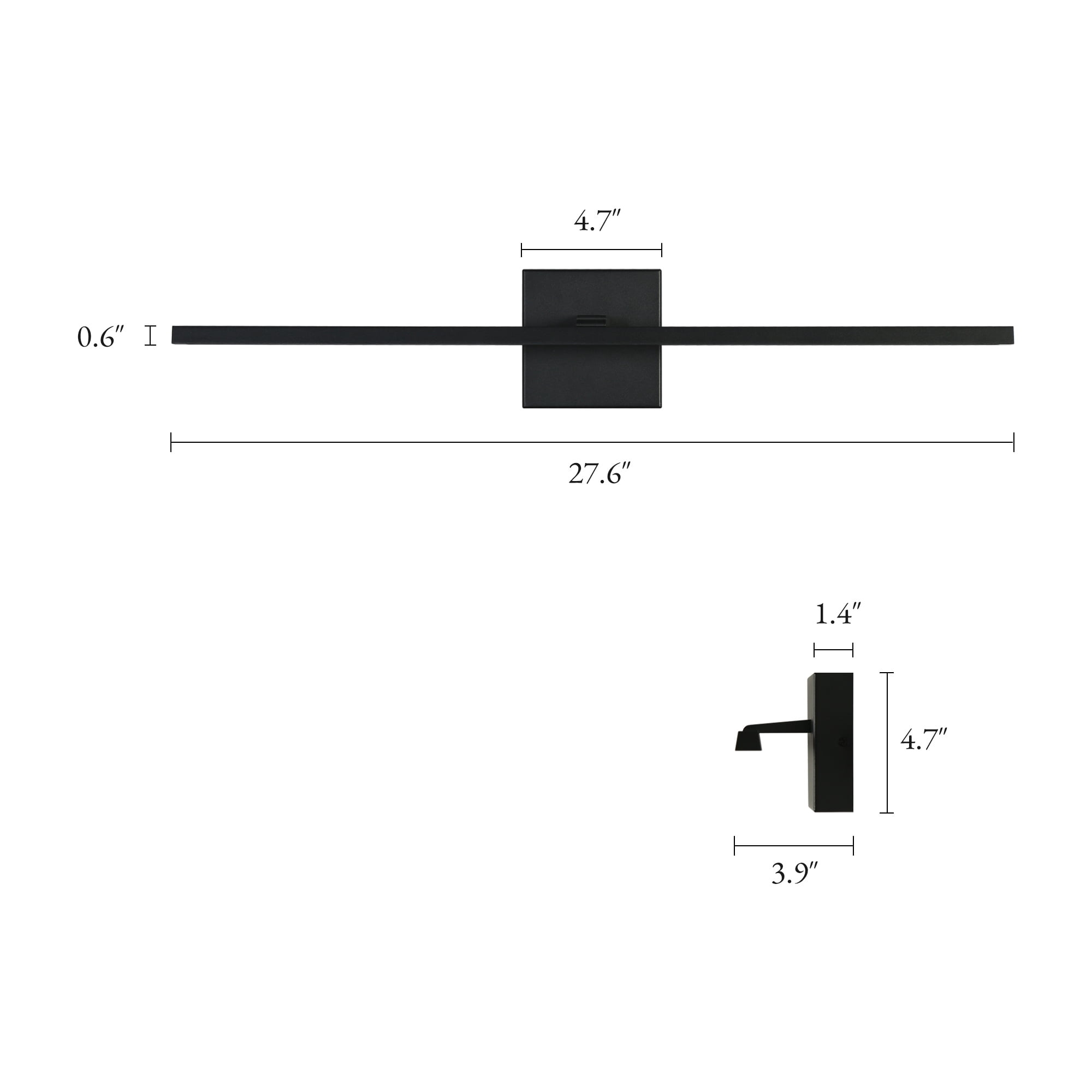 LNC Modern 27.6-in Black Linear LED Wall Sconce,Perfect for Foyer, Bedroom, Living Room, or Art Studio Lighting