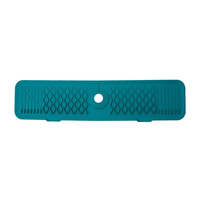 Bandeja de silicona para grifo, protector de fregadero, plegable, longitud 61 cm, accesorios para Verde