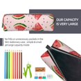 thumbnail image 5 of Naloa Hand Drawn Watermelon Leather Pencil Case, Makeup Pouch, Zipper Pouch for Daily Essentials, Storage Organizer, Cosmetics and Stationary Bag, 5 of 7