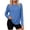 Blue, variant on Vivianyo HD Women's Curved Hem Crew Neck Long Sleeve Tops,Womens Fall Casual Sports Tees, Women's Black, Sizes S-2XL