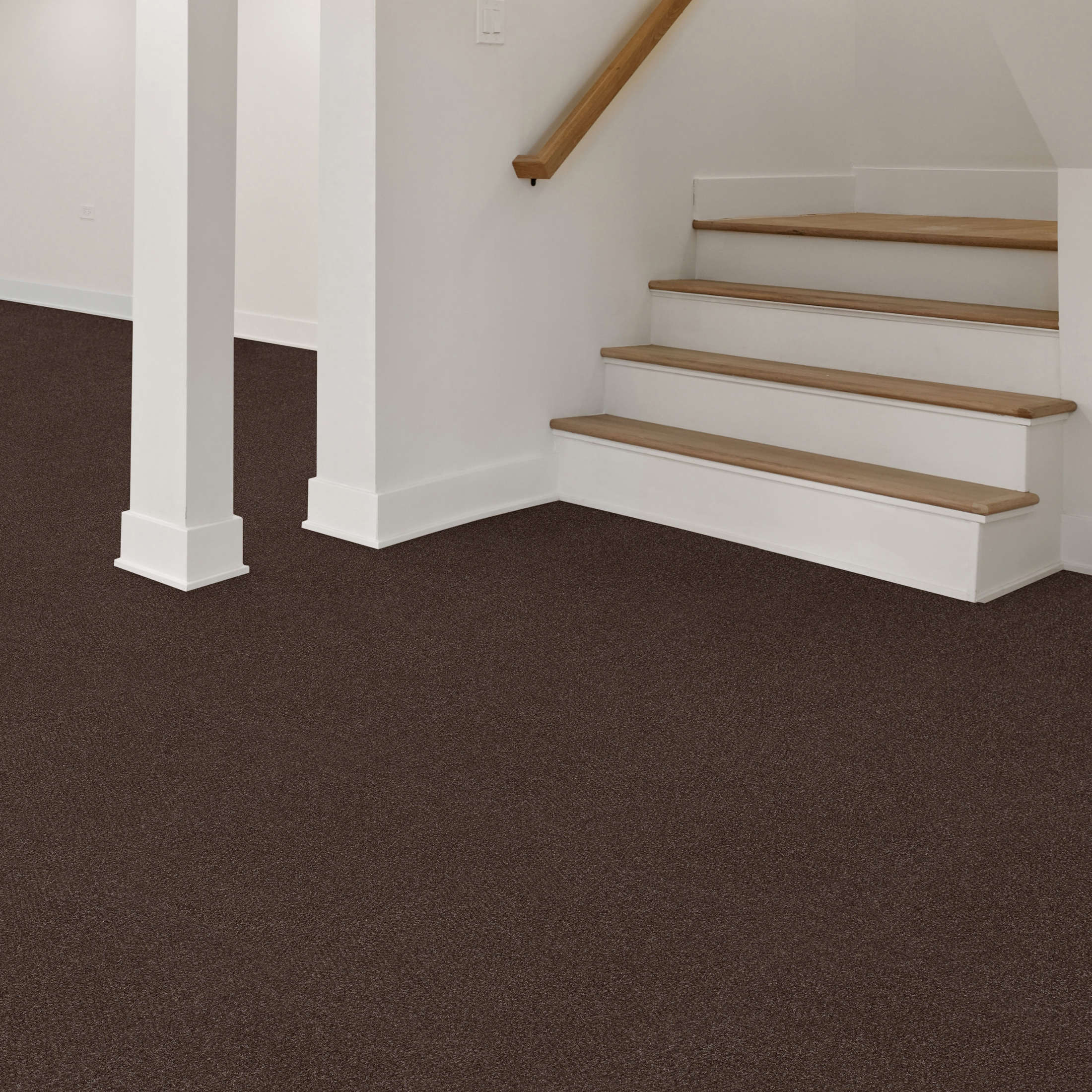 Rocket Hobnail Brown Residential 24 in. x 24 in. Peel and Stick Carpet Tile Square 48 Sq. ft. 12 Tiles Per Box