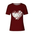 thumbnail image 4 of Lilgiuy Baseball Shirts for Women Baseball Heart Tee Game Day Graphic Tee Shirts Short Sleeve Shirts for Sports or Daily Life(Wine,XL), 4 of 4