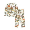 thumbnail image 2 of Goofa Mushrooms Printed Women’s 2 Piece Pajama Set Super,Pajamas Women's Long Sleeve Sleepwear Soft Button Down Loungewear Pjs Lounge Set Nightwear-Small, 2 of 9