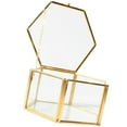 thumbnail image 5 of Yunhgft Handmade Brass Terrarium Glass Flower Plant Pots for Home Tabletop Decorations 12.5 x 12.5 x 6 cm, 5 of 9