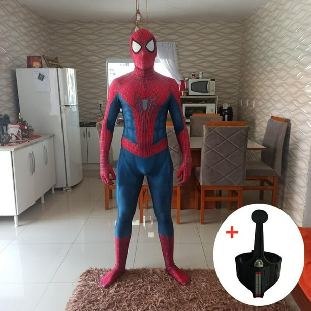 Disfraz de SpiderMan para adultos, traje de superhéroe 3D de lujo, fuera de casa, para Halloween Fivean unisex