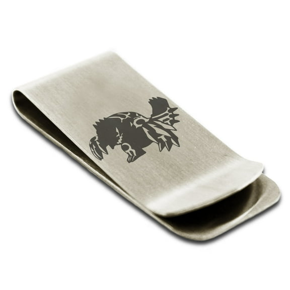 Tioneer Stainless Steel Engraved Money Clip Credit Card Holder